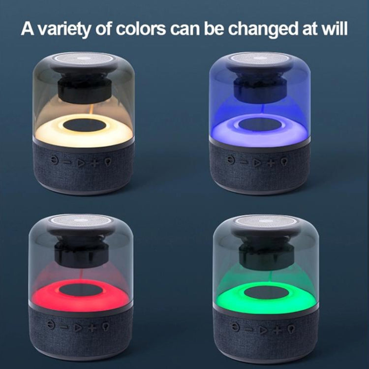 JY02 TWS Colorful Bluetooth Speaker Crystal Portable Wireless Transparent LED Light Mini Speaker