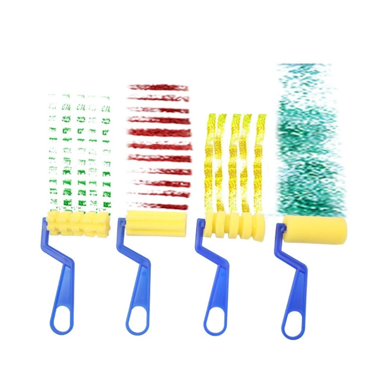 6 Packs Children DIY Painting Sponge Brush Art Graffiti Sponge Roller(Large 7 Words)
