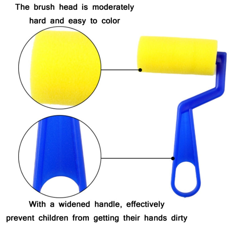 6 Packs Children DIY Painting Sponge Brush Art Graffiti Sponge Roller(Large 7 Words)