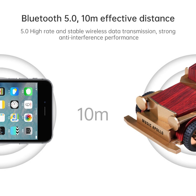 AS60 Retro Car Shape Wooden Subwoofer Mini Wireless Bluetooth Speaker