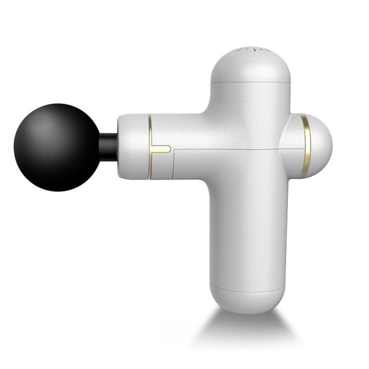 Mini Sports Fitness Portable Fascia Gun Muscle Relaxation Massager 4 Gears 4 Heads 7.4V (White)
