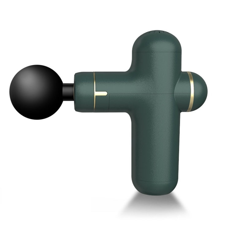 Mini Sports Fitness Portable Fascia Gun Muscle Relaxation Massager 4 Gears 4 Heads 7.4V (Green)