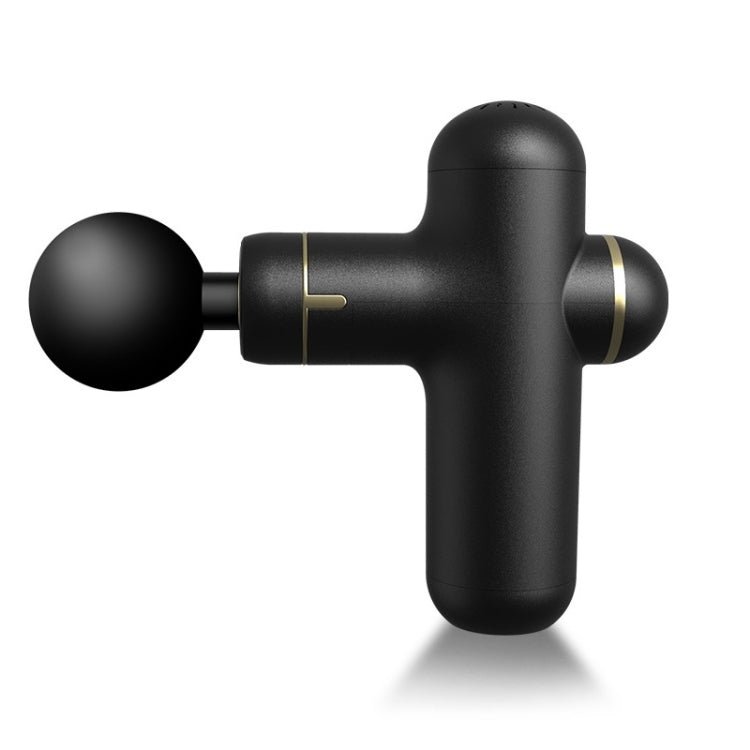 Mini Sports Fitness Portable Fascia Gun Muscle Relaxation Massager 4 Gears 4 Heads 12V (Black)