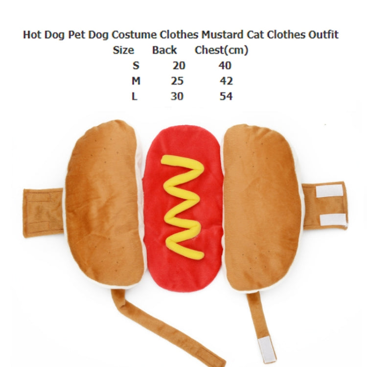 Funny Burger Pet Clothes Dogs Cat Fall Winter Hot Dog Pet Clothes, Size: S