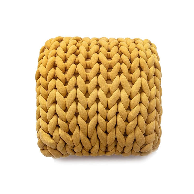 Handmade Knitted Pillow Sofa Car Cushion, Size: 35 x 35 CM