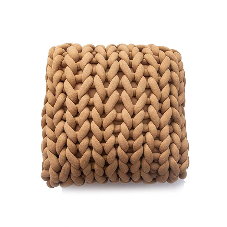 Handmade Knitted Pillow Sofa Car Cushion, Size: 35 x 35 CM