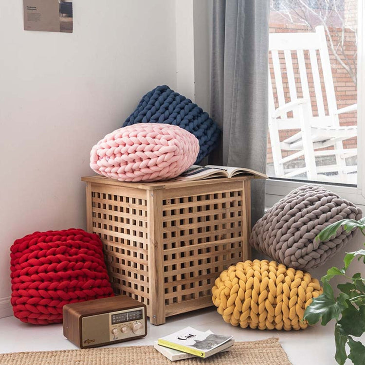 Handmade Knitted Pillow Sofa Car Cushion, Size: 35 x 35 CM
