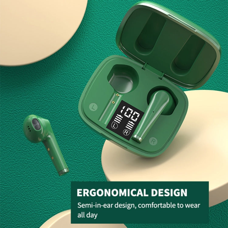 IQD30 TWS Noise Cancellation Sports In-Ear Touch Wireless Bluetooth Earphone(Green)