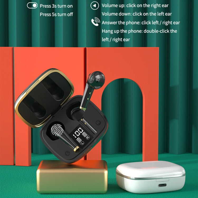 IQD30 TWS Noise Cancellation Sports In-Ear Touch Wireless Bluetooth Earphone(Green)