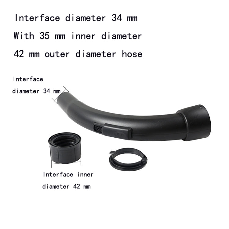 2 PCS Vacuum Cleaner Accessories Handle Inner Diameter 35mm Elbow for Philips / Midea