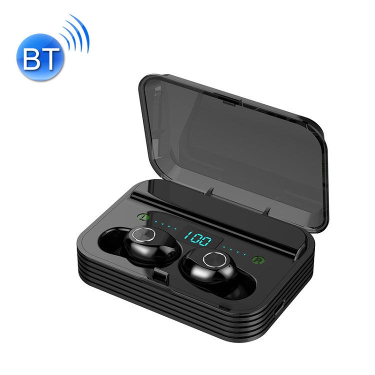 F9-7 TWS Dual Noise Cancelling Touch Digital Display Stereo Wireless Bluetooth Earphone