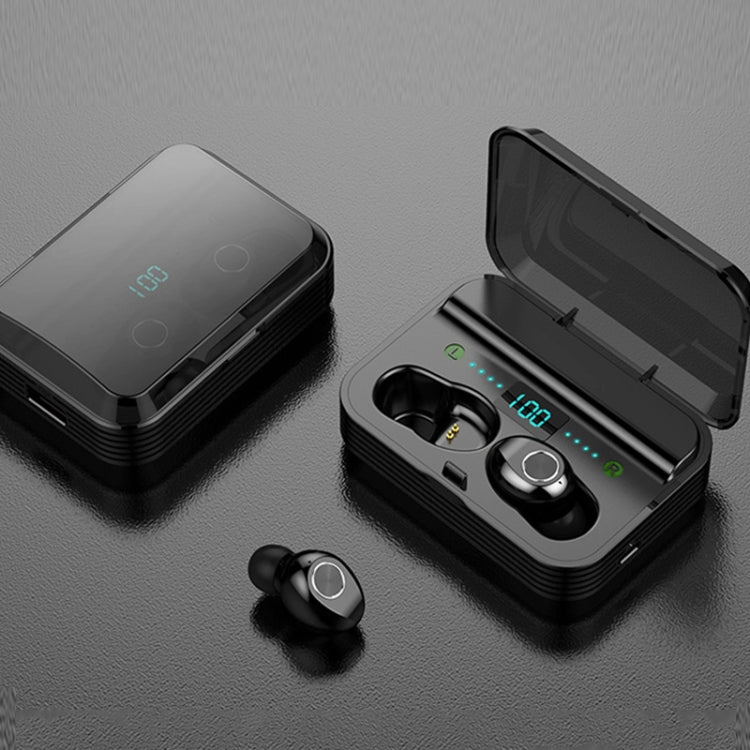 F9-7 TWS Dual Noise Cancelling Touch Digital Display Stereo Wireless Bluetooth Earphone