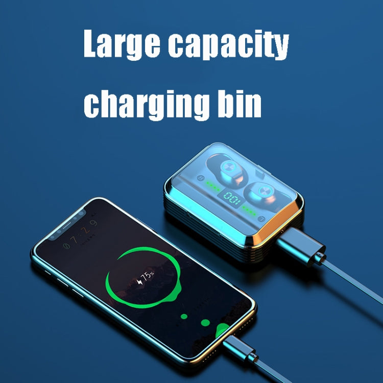 F9-7 TWS Dual Noise Cancelling Touch Digital Display Stereo Wireless Bluetooth Earphone