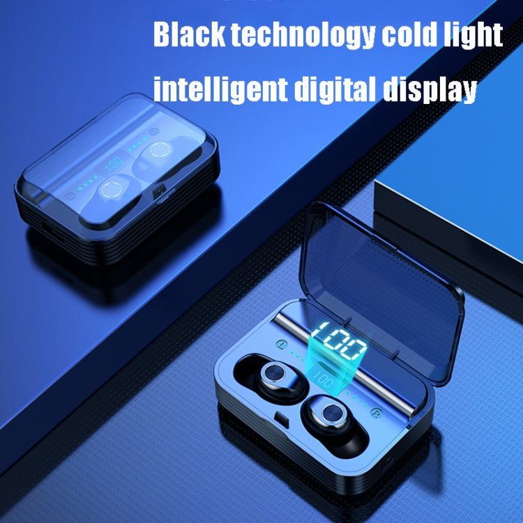 F9-7 TWS Dual Noise Cancelling Touch Digital Display Stereo Wireless Bluetooth Earphone