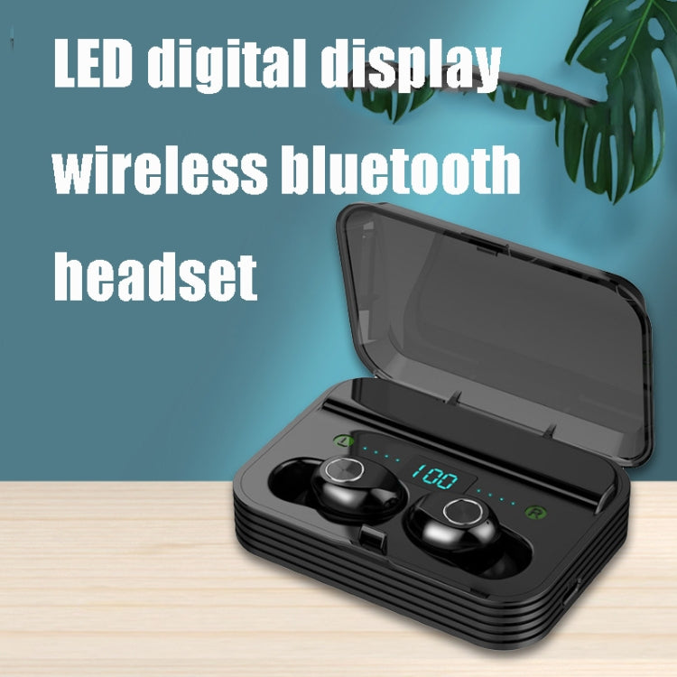 F9-7 TWS Dual Noise Cancelling Touch Digital Display Stereo Wireless Bluetooth Earphone