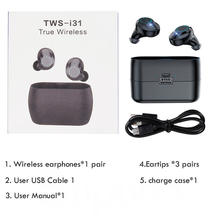 I31 TWS Intelligent Noise Cancelling HIFI Sound Quality Stereo Wireless Bluetooth Earphone