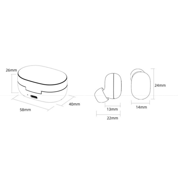DSH-17 TWS Noise Cancelling Touch Digital Display Transparent Panel Wireless Bluetooth Headset