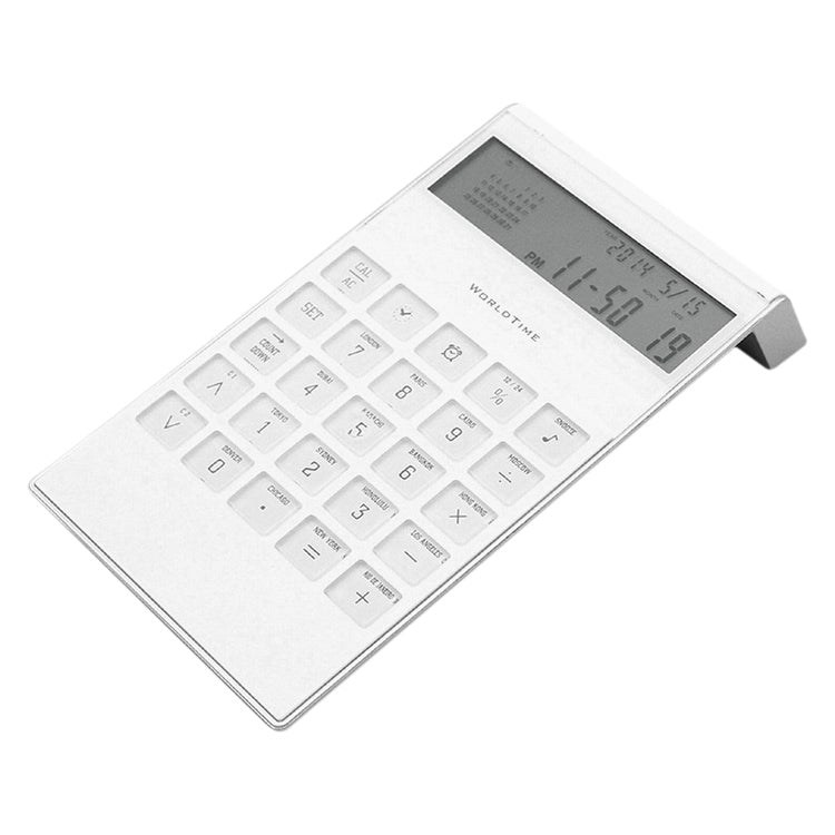 LCD Calculator With Alarm Clock World Time Perpetual Calendar Functions