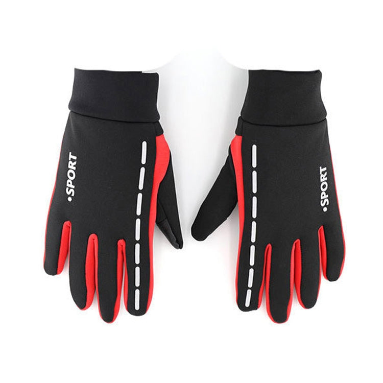 QX-2020-007 Plush Warm Waterproof Anti-slip Touch Screen Outdoor Sports Gloves, Size: M