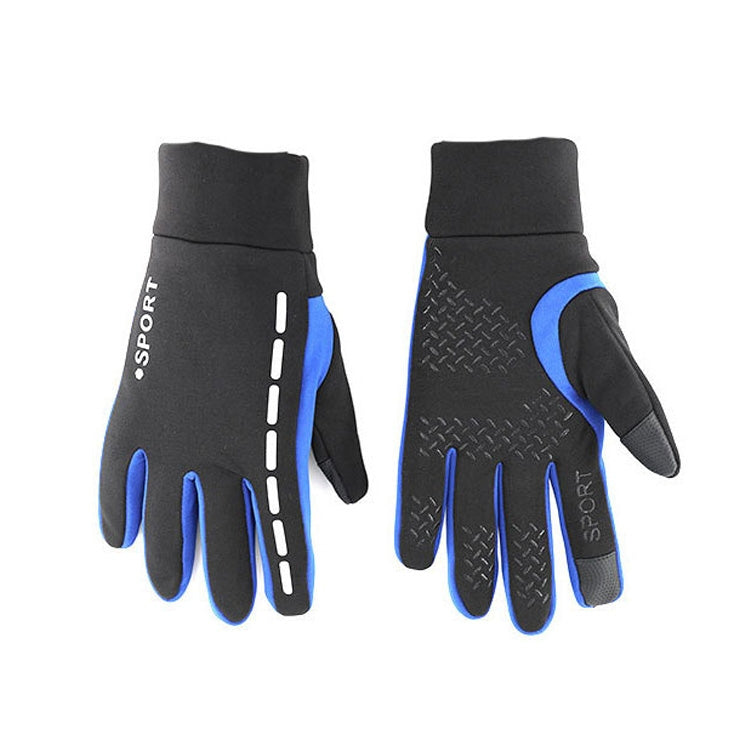 QX-2020-007 Plush Warm Waterproof Anti-slip Touch Screen Outdoor Sports Gloves, Size: M