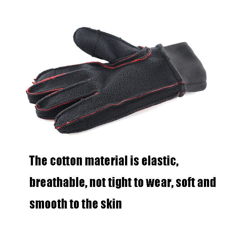 QX-2020-007 Plush Warm Waterproof Anti-slip Touch Screen Outdoor Sports Gloves, Size: M