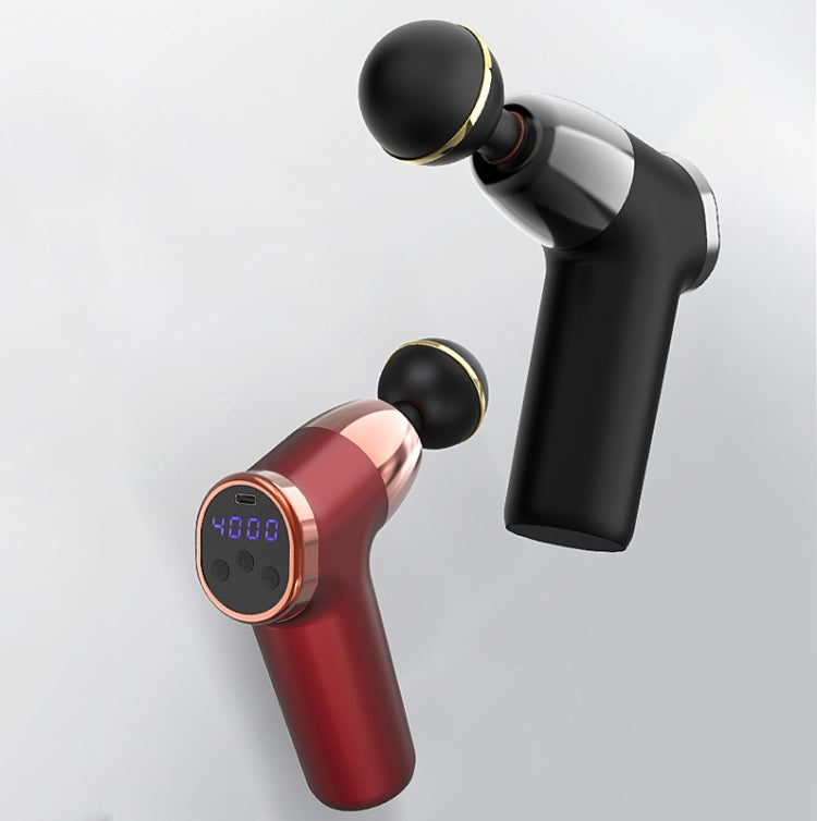 Fascia Gun Pocket Electric Shock Gun  Muscle Massage Gun, Specification: LCD Screen 20-speed (Pink)