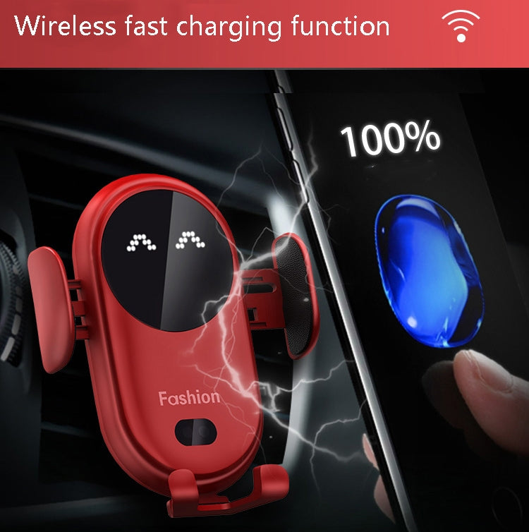 S11 Smart Infrared Sensor Car Wireless Charger, Colour: Blue  (With Suction Cup Bracket)