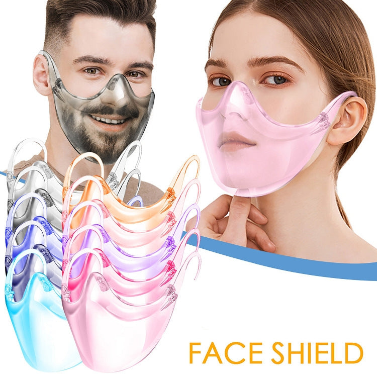 2 PCS Color Transparent PC Face-Shielding Anti-Fog Anti-Splash Anti-Virus Dustproof Isolating Face Shield, Size: Free Size