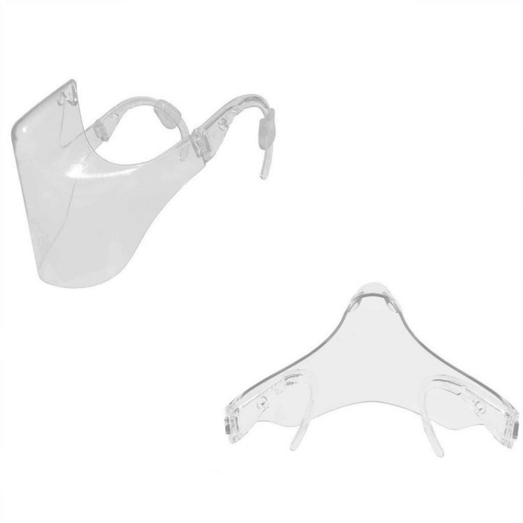 2 PCS Color Transparent PC Face-Shielding Anti-Fog Anti-Splash Anti-Virus Dustproof Isolating Face Shield, Size: Free Size