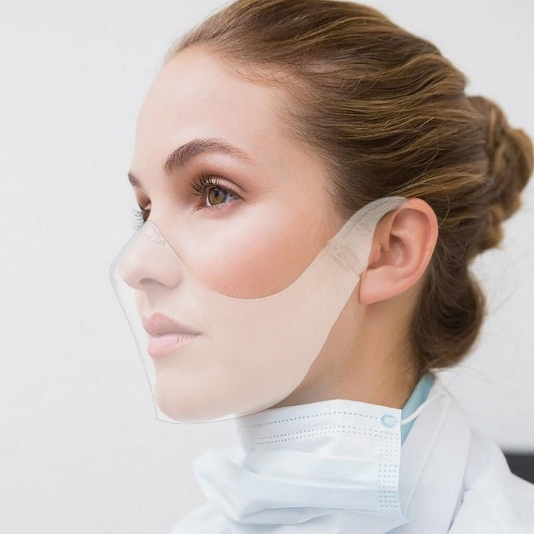 2 PCS Color Transparent PC Face-Shielding Anti-Fog Anti-Splash Anti-Virus Dustproof Isolating Face Shield, Size: Free Size