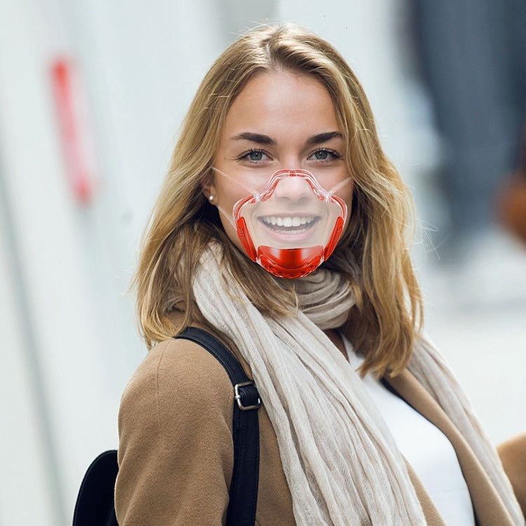 2 PCS PC Shield Isolation Anti-Fog Anti-Splash Protective Lip Language Face Shield, Size: Free Size