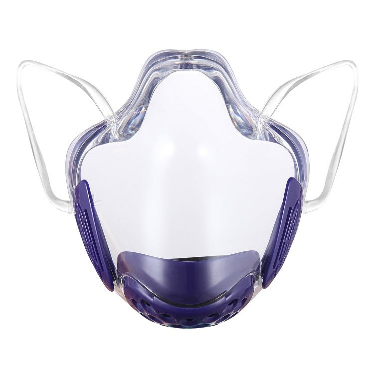 2 PCS PC Shield Isolation Anti-Fog Anti-Splash Protective Lip Language Face Shield, Size: Free Size