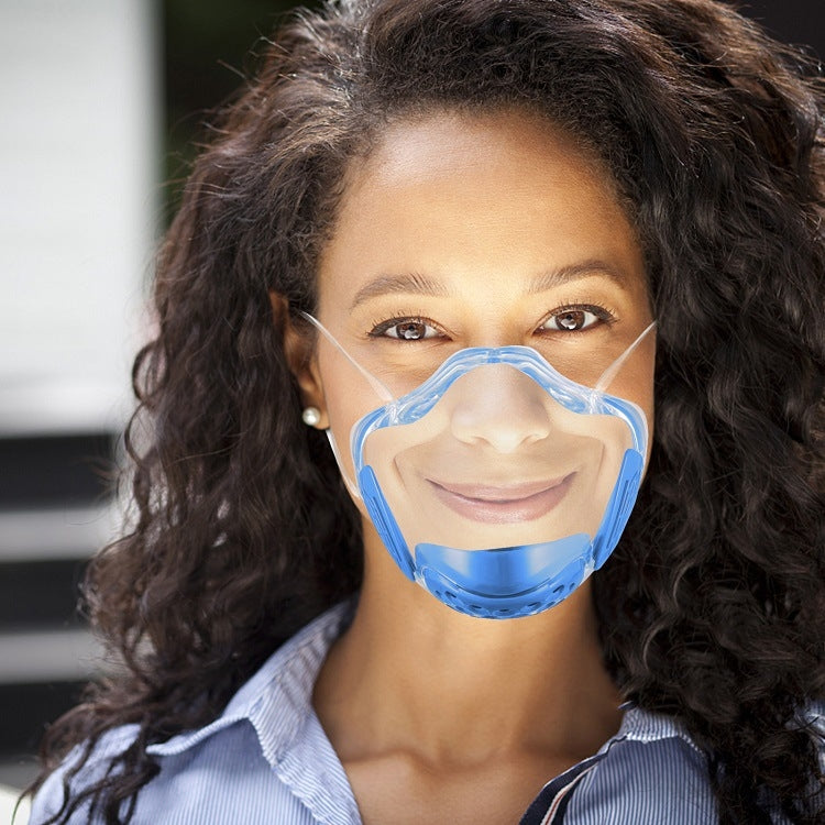 2 PCS PC Shield Isolation Anti-Fog Anti-Splash Protective Lip Language Face Shield, Size: Free Size