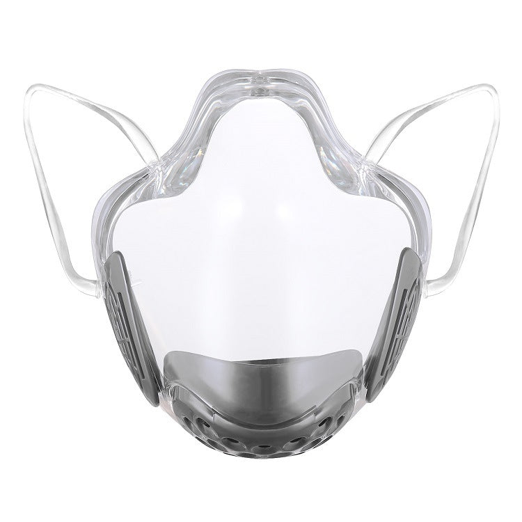 2 PCS PC Shield Isolation Anti-Fog Anti-Splash Protective Lip Language Face Shield, Size: Free Size
