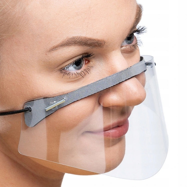 8 PCS Transparent Dual-Purpose Anti-Saliva Splash Anti-Spitting Anti-Fog Face Shield For Child(Random Color Delivery)