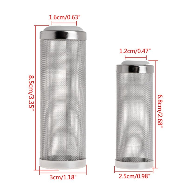 3 PCS Stainless Steel Water Inlet Protective Cover Fish Tank Aquarium Filter Water Inlet Suction Filter Cover, Specification: White 16mm