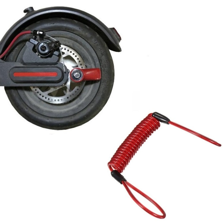 2 in 1 Electric Scooter Disc Brake Lock Multi-Function Reinforced Anti-Theft Lock Accessory for Xiaomi Mijia M365, Packing specification: Wire Rope (Red)