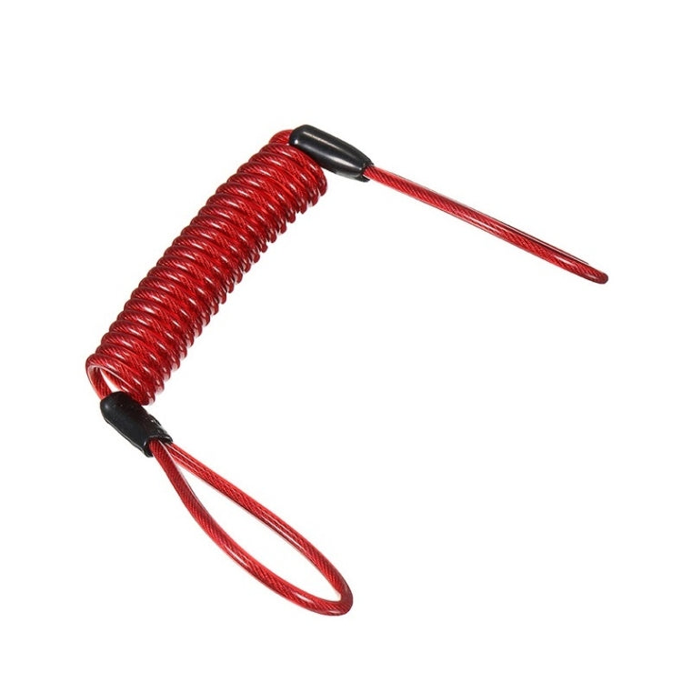 2 in 1 Electric Scooter Disc Brake Lock Multi-Function Reinforced Anti-Theft Lock Accessory for Xiaomi Mijia M365, Packing specification: Wire Rope (Red)