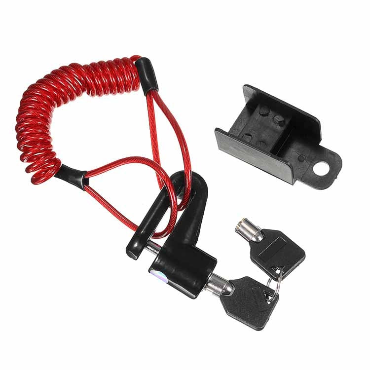 2 in 1 Electric Scooter Disc Brake Lock Multi-Function Reinforced Anti-Theft Lock Accessory for Xiaomi Mijia M365, Packing specification: Wire Rope (Red)