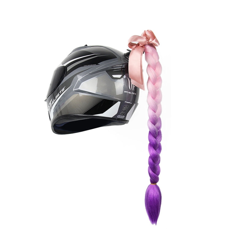 Hand-Woven Chemical Fiber Gradient Color Helmet Twist Braid