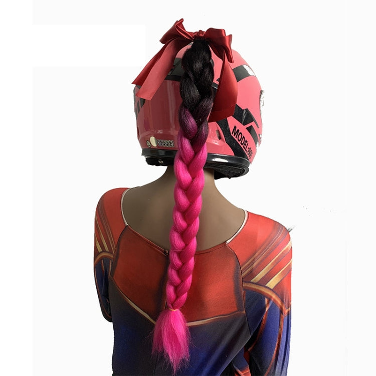Hand-Woven Chemical Fiber Gradient Color Helmet Twist Braid
