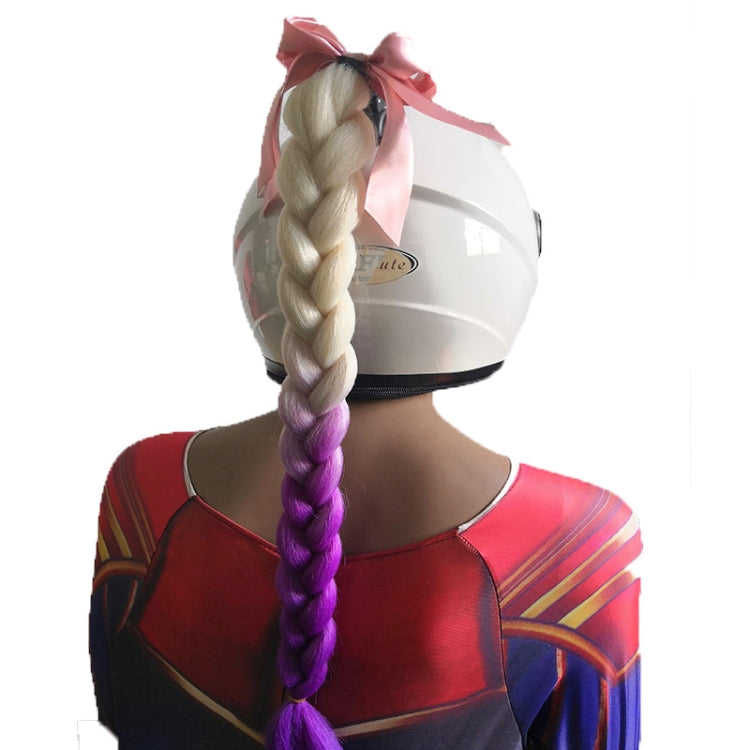 Hand-Woven Chemical Fiber Gradient Color Helmet Twist Braid