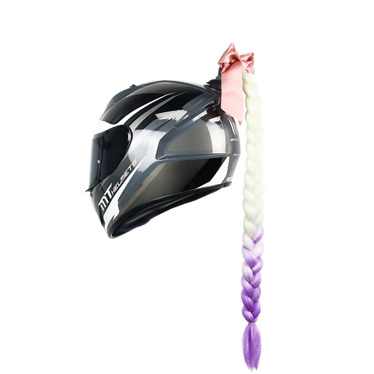 Hand-Woven Chemical Fiber Gradient Color Helmet Twist Braid