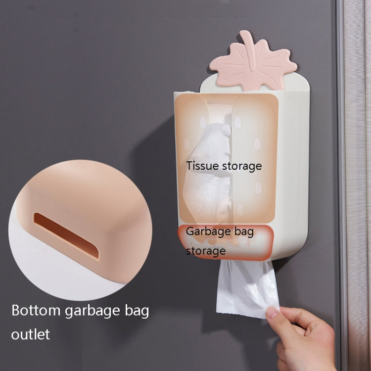 2 PCS Punch-Free Garbage Bag Storage Box Wall-Mounted Pumping Box Toilet Wash Towel Box
