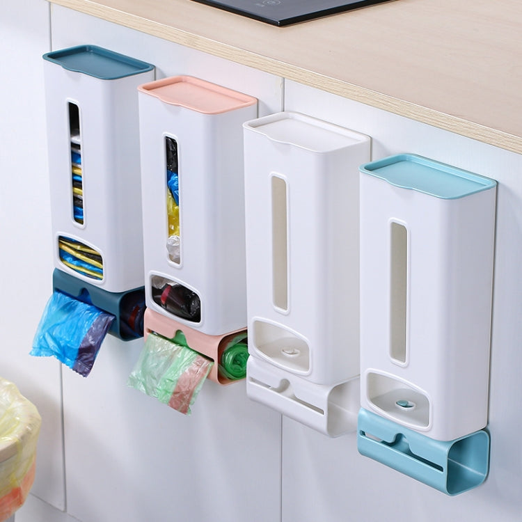 2 PCS Garbage Bag Storage Box Wall-Mounted Extraction Plastic Bag Storage Box Portable Kitchen Storage Box