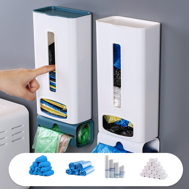 2 PCS Garbage Bag Storage Box Wall-Mounted Extraction Plastic Bag Storage Box Portable Kitchen Storage Box