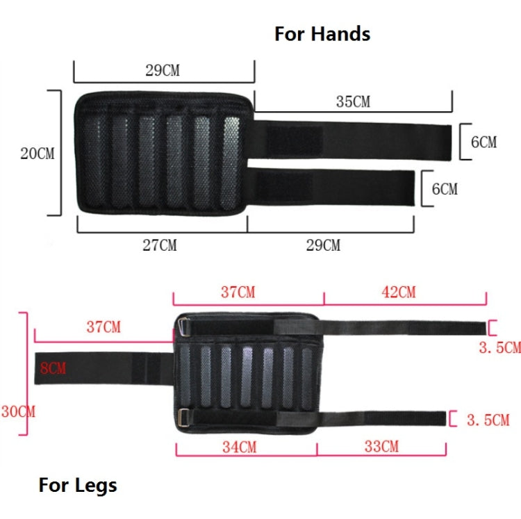 Weight-Bearing Running Sandbag Leg&Hand Lead Steel Plate Adjustable Sports Invisible Sandbag, Weight: 4kg for Hands