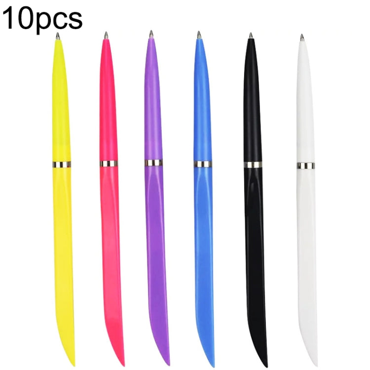40 PCS 0.7mm Ballpoint Pen For Office Use Express Open Box Flat Knife Pen Random Colour Delivery