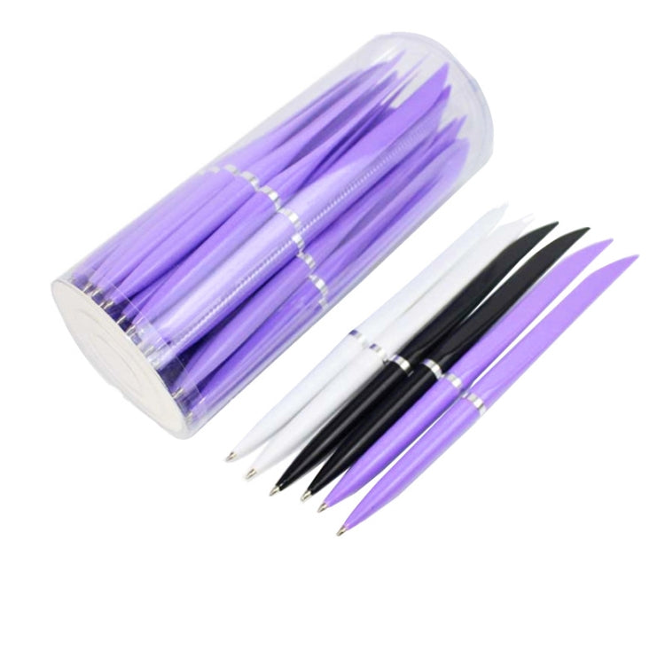 40 PCS 0.7mm Ballpoint Pen For Office Use Express Open Box Flat Knife Pen Random Colour Delivery