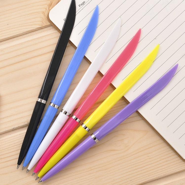 40 PCS 0.7mm Ballpoint Pen For Office Use Express Open Box Flat Knife Pen Random Colour Delivery